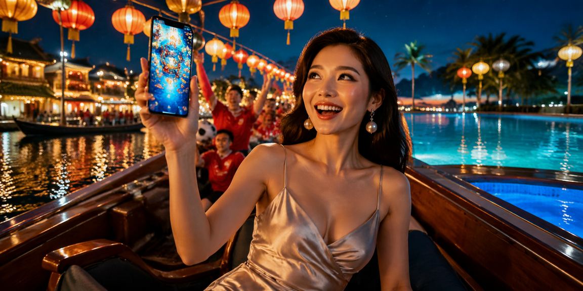 Khung cảnh Hội An yên bình kèm biểu tượng đăng ký tài khoản